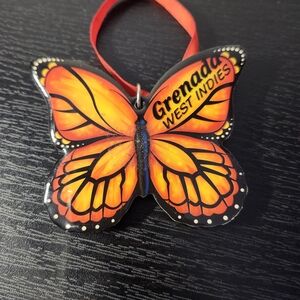 🔴5/$25🔴Grenada West Indies Butterfly Ornament